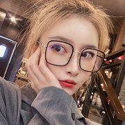方形大框防蓝光辐射近视眼镜女韩版潮网红显脸，小红书素颜眼镜框架