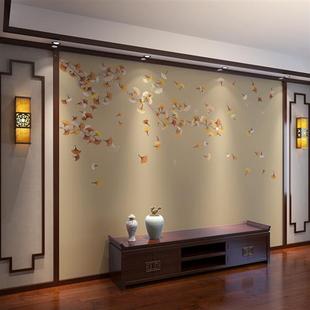 新中式花鸟壁布电视背景墙壁画客厅沙I发影视壁纸墙布卧室壁纸