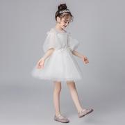 日本gfa儿童礼服公主，裙女童蓬蓬，纱白色花童婚纱小女孩主持人