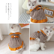 猫咪衣服冬季保暖冬天英，短猫咪公主风，裙子小奶猫保暖冬天两腿短袖