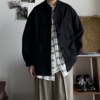 b东日系男装国风新中式长袖，衬衣夹克盘扣，立领中性风外套衬衫