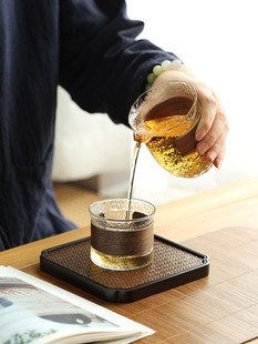 日式公道杯耐热玻璃，茶杯防烫隔热功夫，茶具杯子匀杯公杯分茶器