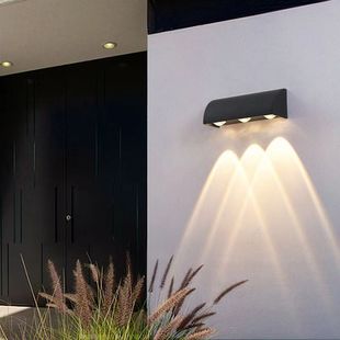 LED户外壁灯创意朝下单边发光门牌洗墙灯庭院阳台室外防水壁灯