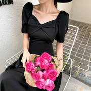 黑色修身显瘦小礼服 平时可穿连衣裙