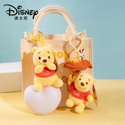 正版迪士尼维尼熊挂件俏皮毛绒玩具玩偶书包，可爱挂件小熊钥匙礼物
