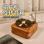 复古蓝牙小音箱电脑，迷你创意唱片机收音，插卡小音响