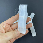 天然摩洛哥透石膏原石切割长条板薄片矿标本切片消磁装饰水晶摆件