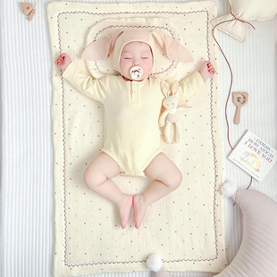 婴儿床褥子幼儿园新生宝宝小被褥，儿童床褥垫，纯棉可水洗午睡铺垫子
