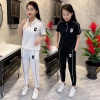 休闲运动套装2023年夏季新款韩版气质显瘦短袖卫衣九分裤女两件套