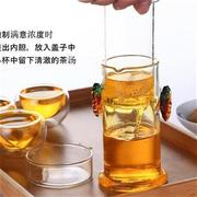 双耳杯茶壶客厅玻璃红茶功夫陶瓷过滤内胆泡茶壶绿茶茶具小套家用