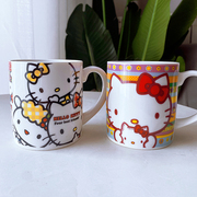 三丽鸥hellokitty凯蒂猫限定卡通陶瓷马克杯，高颜值咖啡杯水杯