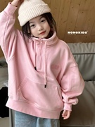 2023冬装波拉韩国女男孩，小中大童装初，高中生秋冬立领加绒亲子卫衣