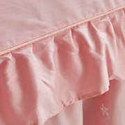韩式公主风全棉床罩床裙式单件蕾丝花边床套纯棉床垫保护套围裙罩