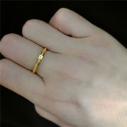 奥特莱斯捡漏18k金色，磨砂面戒指女韩版求婚节日，礼物戒指轻奢指戒