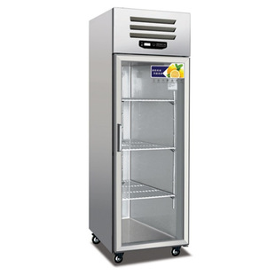美厨玻璃门陈列柜冷藏展示柜，单门啤酒饮料果蔬，保鲜柜商用制冷设备