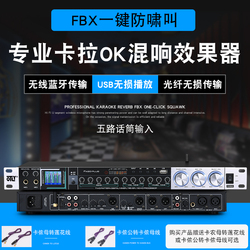 专业KTV前级混响效果器FX20家用蓝牙USB光纤输入音频话筒抑制啸叫