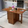 实木可折叠桌子家用小方桌简易饭桌餐桌长方形吃饭小户型简约现代