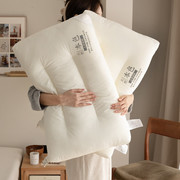 本色纯棉天然全棉类护颈成人儿童中低高家用(高家用)水洗羽丝绒枕头枕芯