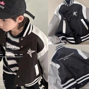 波拉韩国童装儿童棒球服23秋冬款儿童夹克衫外套，男女童加棉厚棉衣