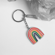光盐生活馆 原创金属钥匙扣钥匙圈珐琅彩工艺钥匙扣/美丽的彩虹