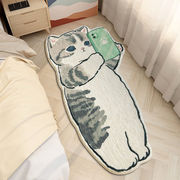 盖可爱床边地毯家用客厅加厚室内卡通，动物房间卧室手机猫咪50*1