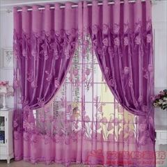 双层成品大气窗帘窗纱加厚全遮光隔热卧室客厅阳台婚房紫色落地窗