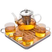 耐热玻璃茶壶单壶家用功夫茶具套装不锈钢内胆过滤茶水分离泡茶器