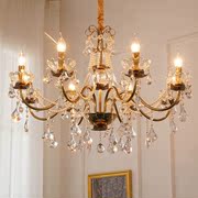 美式复古水晶灯法式客厅吊灯，欧式宫廷卧室楼梯，灯复式餐厅蜡烛