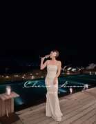 CherieHuang独立设计 SALE 吊带褶皱纯色连衣长裙