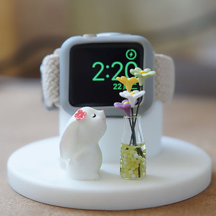 适用iwatch9充电器底座applewatch87654代se苹果手表支架可爱
