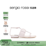 Sergio Rossi/SR女鞋sr Prince系列扣饰平底凉鞋