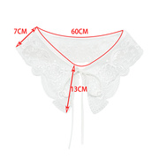 四季假领子白色系带蝴蝶结装饰衣领搭配外套连衣裙