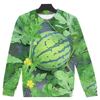 秋季款卫衣3d印花图案个性创意小众时尚，西瓜图案男女款卫衣