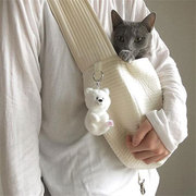 猫包外出便携宠物猫咪狗狗背包，斜挎装猫的小型犬帆布包包单肩猫袋