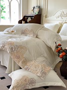 YILAISHA/亦莱莎家纺加厚双面珊瑚绒被套玫瑰感美式床单式四件套
