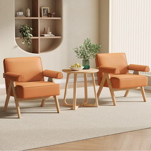 北欧单人沙发椅懒人，休闲实木双人三人小户型，组合客厅咖啡厅小沙发