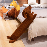ins棕色可爱狐狸短腿腊肠狗犬，儿童长形床上毛绒抱枕柴犬靠垫礼物