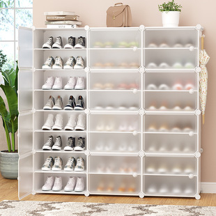 DIY简易鞋柜家用防尘收纳塑料组装 鞋架多层宿舍可拆卸 收纳柜