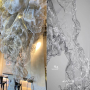 设计师面料可塑性钢丝网艺术，材料金属纱云雾，网造型硬纱科技布料