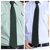 免打结中大学生绿色领带保安物业商务懒人领带百搭拉链款黑色领带