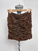 时尚豹纹小众设计风包身短裙女夏外贸西班牙轻奢bim…样板衣1201
