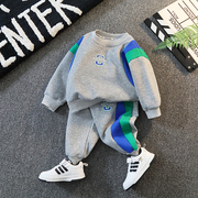 婴儿春季套装男宝宝，0一1-2-3周岁卫衣，春秋装小童分体秋天洋气衣服