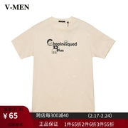 威曼男装 短袖T恤男潮流卡通个性时尚纯棉潮牌网红抖音V120401221