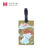 新上海博物馆行李牌三星图桃花，双绶创意中国风，送学生礼物公交卡套