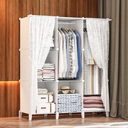 简易衣柜布衣橱出租房用家用卧室屋经济型结实耐用组装塑料收纳柜