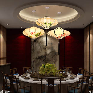 中式灯笼吊灯中国风餐厅禅意茶室，明清仿古餐饮，饭店会所走廊装饰灯