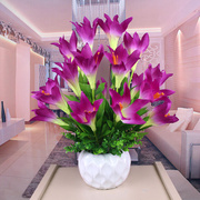 花百合套装假花 客厅家居装饰花艺摆放花卉 绢花
