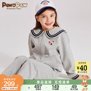 pawinpaw卡通小熊童装24年春季女童娃娃领翻领，卫衣舒适套装