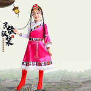 儿童藏族舞蹈演出服女童六一56个民族表演服男童藏服水袖舞蹈服装