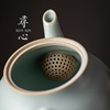 定制寻心仿宋天青汝窑，小茶壶单壶陶瓷茶具，家用喝茶汝瓷开片可养泡